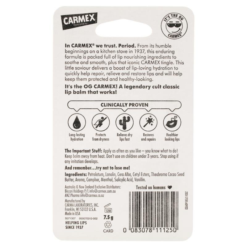 Carmex Moisturising Lip Balm Classic Jar 7.5g