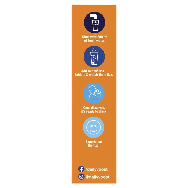 Voost Hydrate Orange Effervescent 60 Tablets