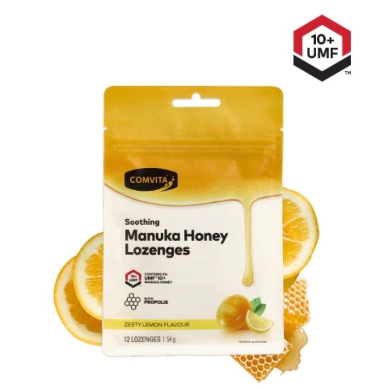 Comvita Manuka Honey Lozenges with Propolis Lemon & Honey 12 Lozenges August 2025