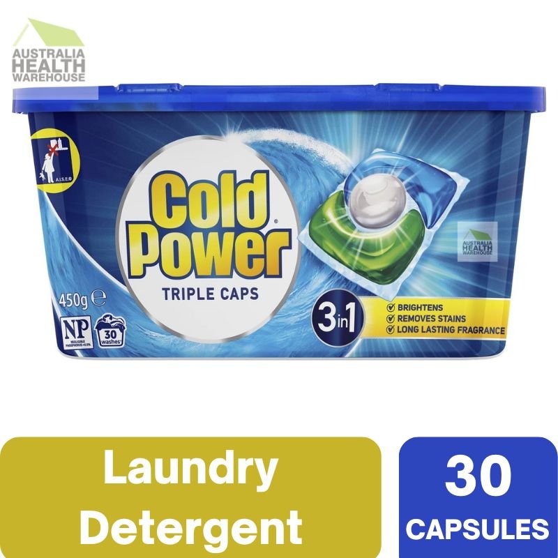 Cold Power Triple Caps 3in1 Regular Laundry Detergent 30 Capsules