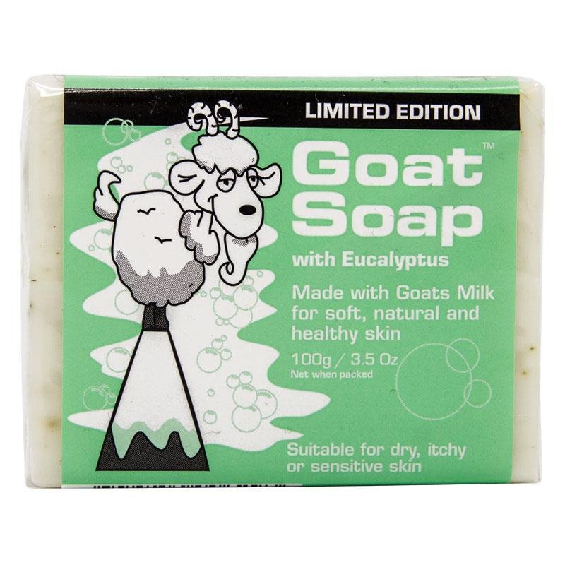 Goat Soap with Eucalyptus Value Pack (4 x 100g Soap Bars) Limited Edition