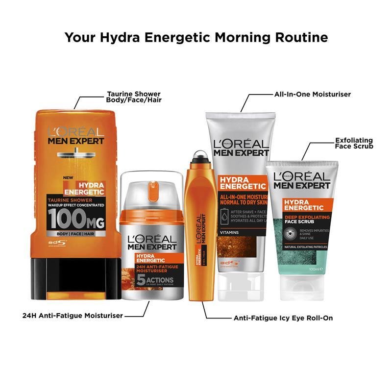 L'Oreal Men Expert Hydra Energetic Face Wash 100mL