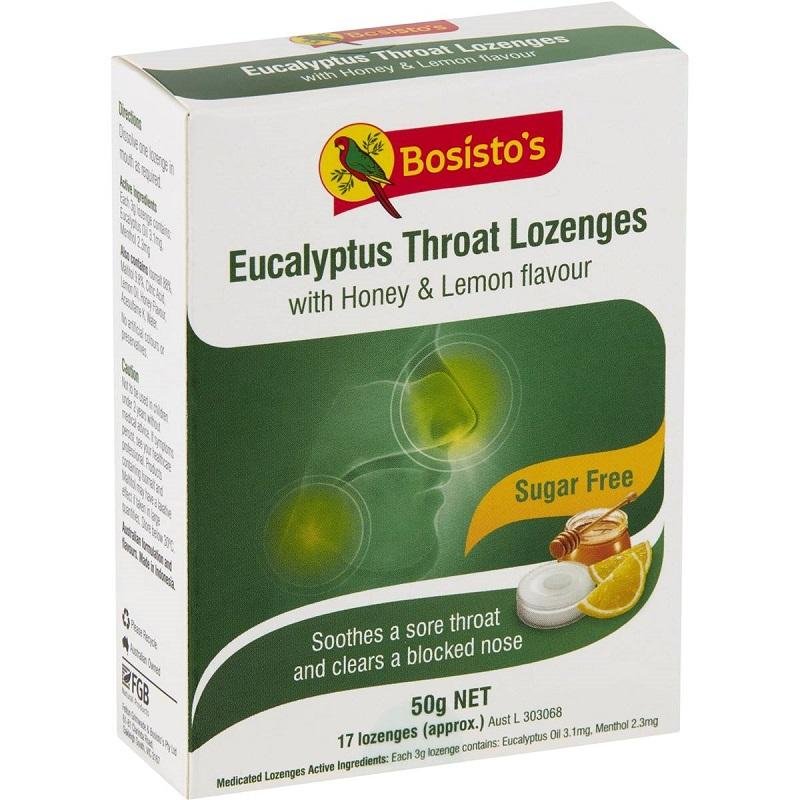 Bosisto's Sugar Free Eucalyptus 17 Throat Lozenges 50g