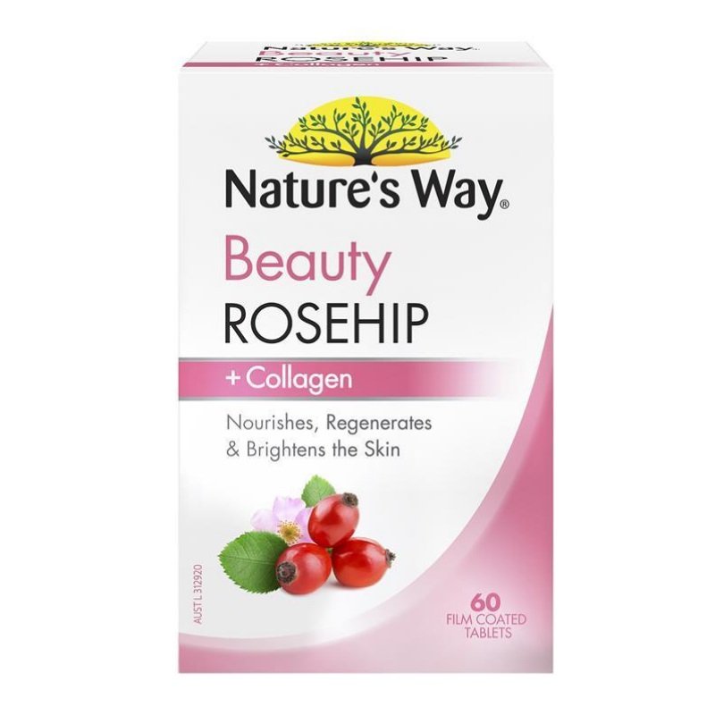 Nature’s Way Beauty Rosehip + Collagen 60 Tablets