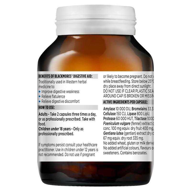 Blackmores Digestive Aid 60 Capsules July 2024