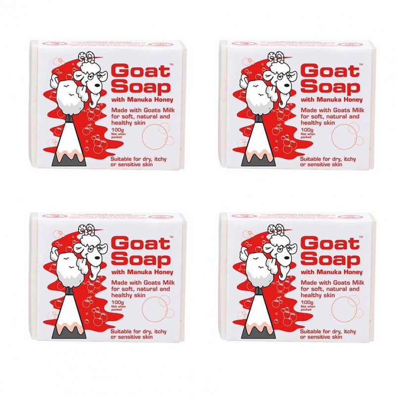 Goat Soap with Manuka Honey Value Pack (4 x 100g Soap Bars)