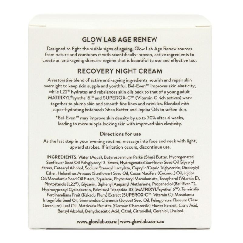 Glow Lab Age Renew Recovery Night Cream 50g February 2022
