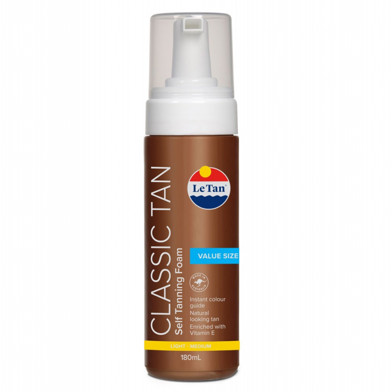 Le Tan Classic Tan Self Tanning Foam Light - Medium 180mL