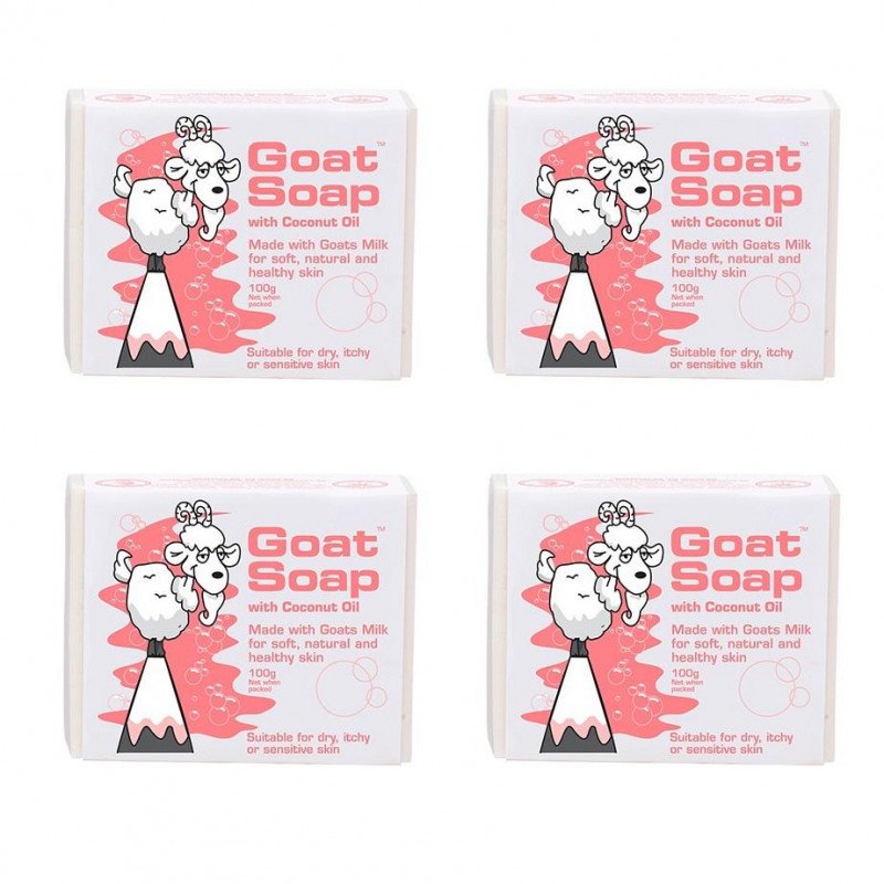 Goat Soap with Coconut Oil Value Pack (4 x 100g Soap Bars)