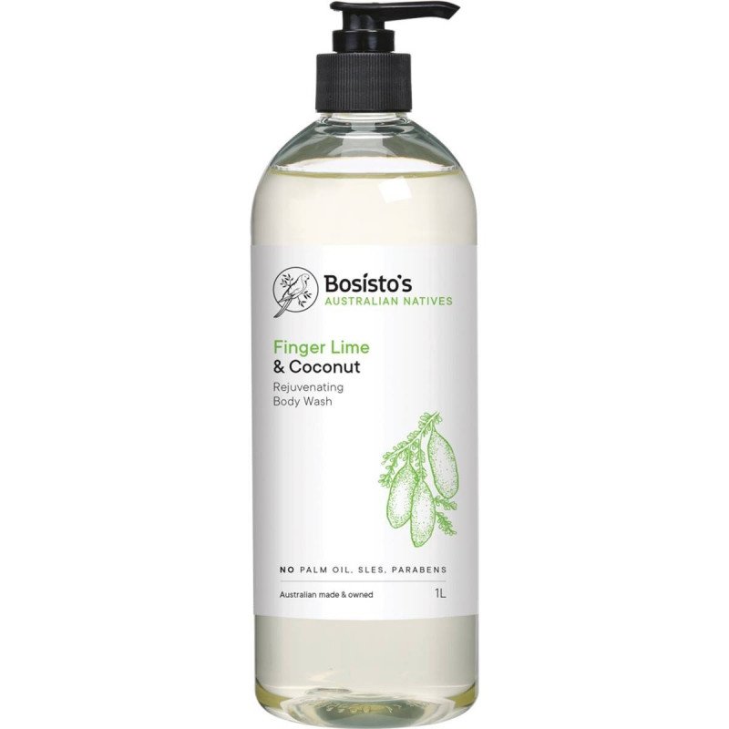 Bosisto's Finger Lime & Coconut Body Wash 1 Litre Pump