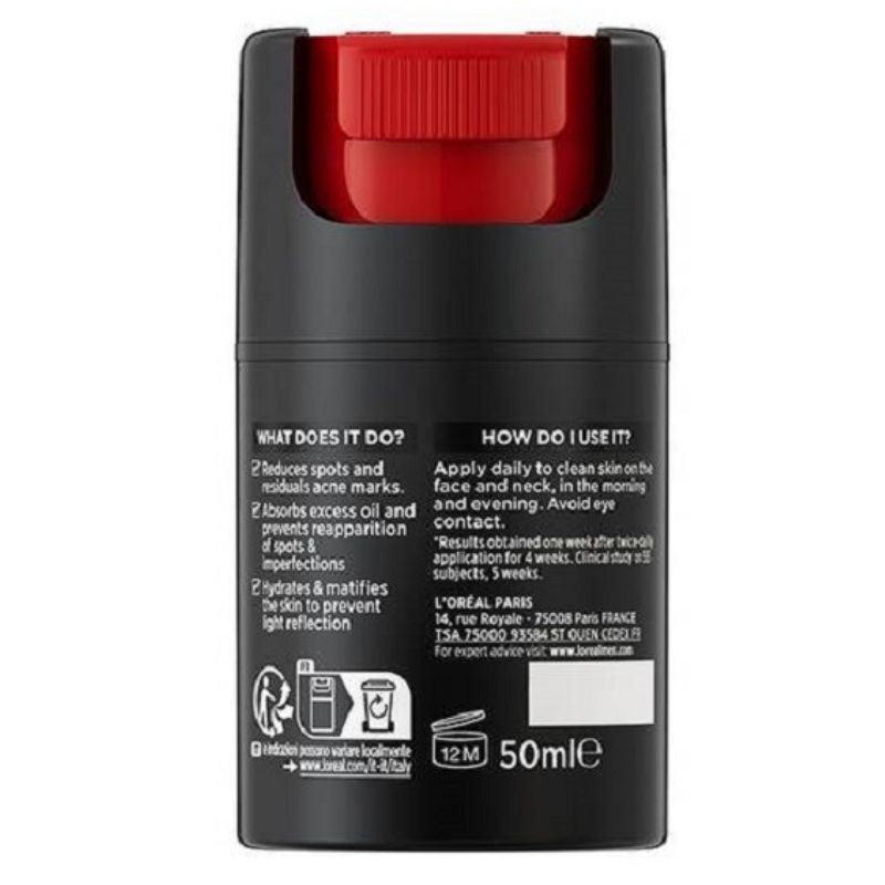 L'Oreal Men Expert Pure Carbon 24 Hour Moisturiser 50mL