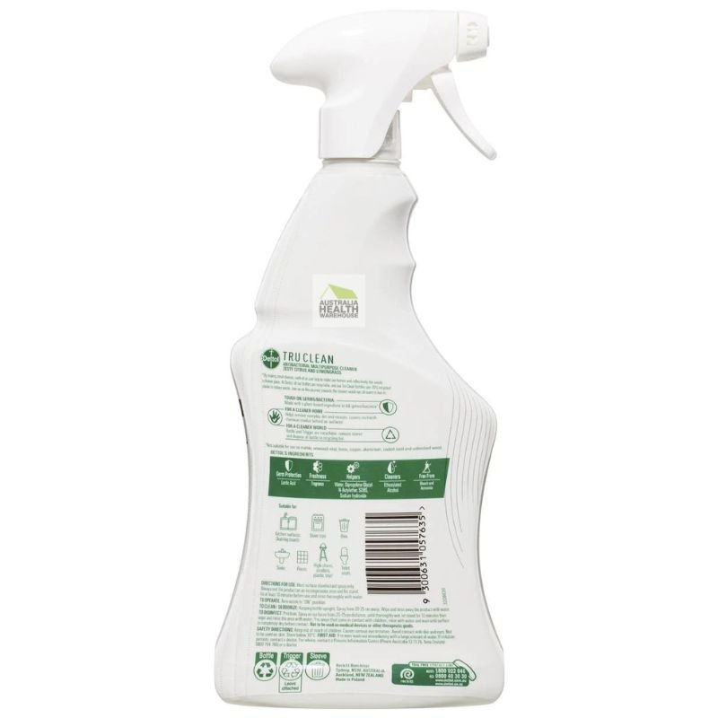 Dettol Tru Clean Antibacterial Multipurpose Cleaner Hospital Grade Disinfectant Trigger Spray Zesty Citrus & Lemongrass 500mL February 2025