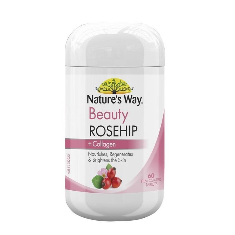 Nature’s Way Beauty Rosehip + Collagen 60 Tablets
