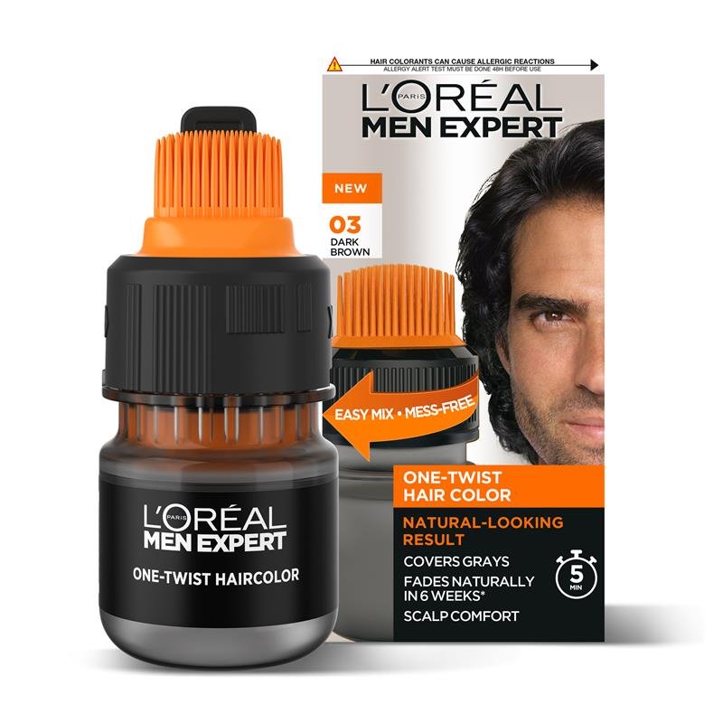 L'Oreal Men Expert One-Twist Hair Colour- Dark Brown 03 Box