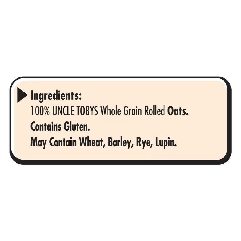 [Expiry: 10/02/2027] Uncle Tobys Rolled Oats Quick Porridge 500g