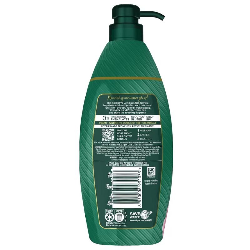Palmolive Luminous Oils Macadamia Argan Oil & Camellia Shampoo 700mL