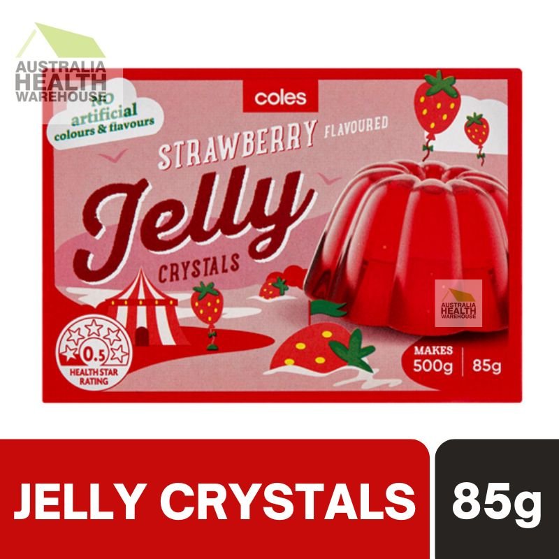 Coles Strawberry Flavoured Jelly Crystals 85g