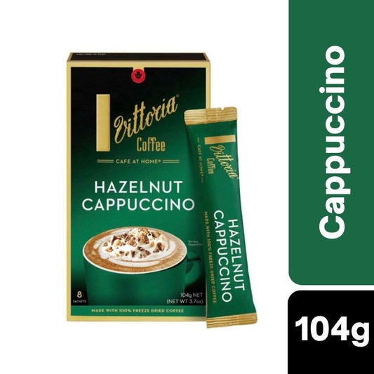 [Expiry: 04/11/2027] Vittoria Hazelnut Cappuccino Coffee Sachets 8 Pack