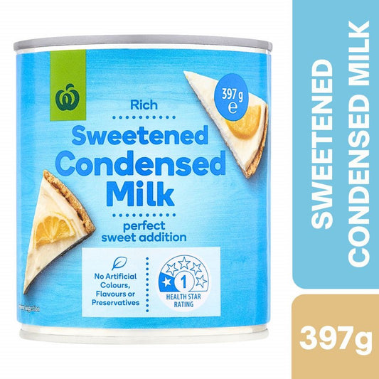 [Expiry: 28/03/2027] Woolworths Sweetened Condensed Milk 397g