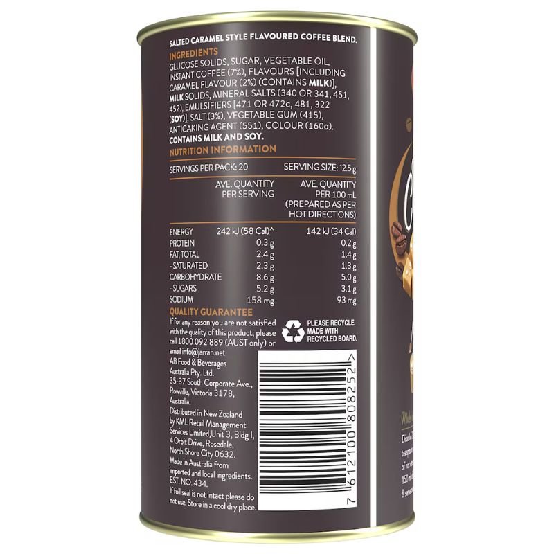 [Expiry: 16/10/2027] Jarrah Salted Caramel Latte Instant Coffee 250g