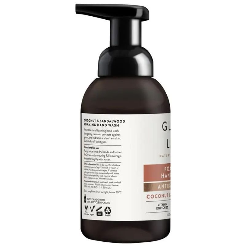 [Expiry:08/2027] Glow Lab Antibacterial Foaming Coconut & Sandalwood Hand Wash 300mL