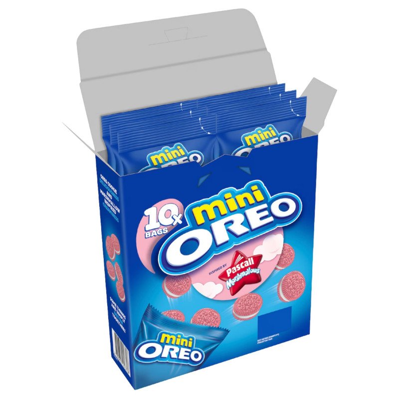 [Expiry Date: 10/03/2027] Oreo Mini Cookies Pascall Marshmallows Bags 10 Pack 204g