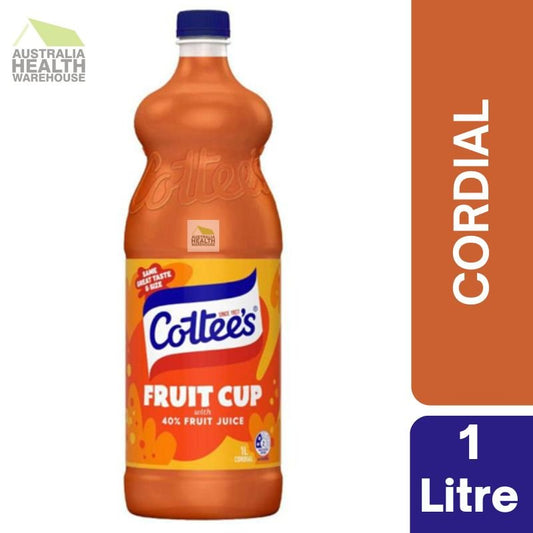 [CLEARANCE Expiry Date: 02/11/2026] Cottee's Fruit Cup with 40% Fruit Juice Cordial 1 Litre