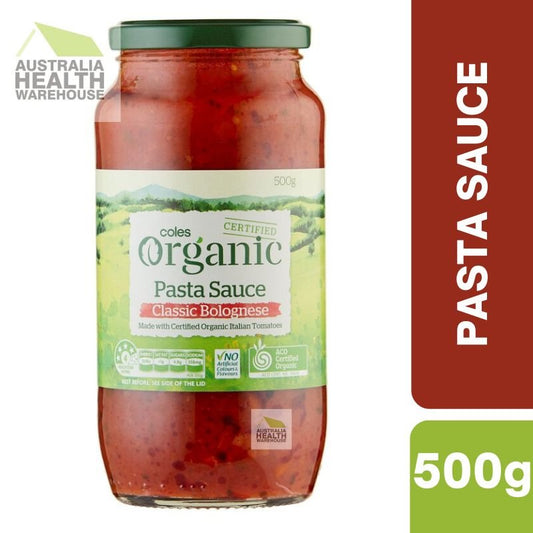 Coles Organic Pasta Sauce Classic Bolognese 500g