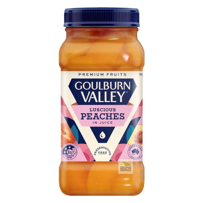 [CLEARANCE Expiry: 30/04/2026] Goulburn Valley Peaches Slices In Natural Juice 700g