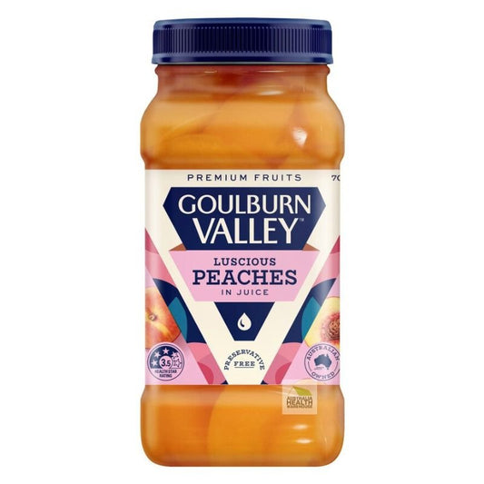 [CLEARANCE Expiry: 30/04/2026] Goulburn Valley Peaches Slices In Natural Juice 700g