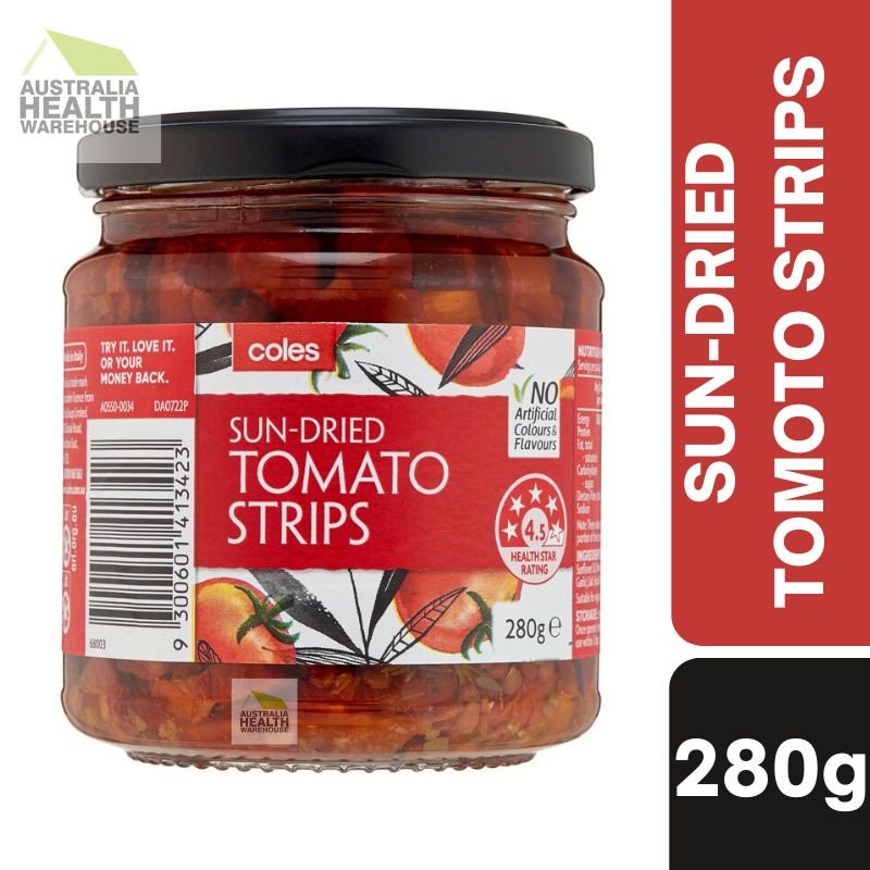 [Expiry: 10/06/2028] Coles Sun-Dried Tomato Strips 280g