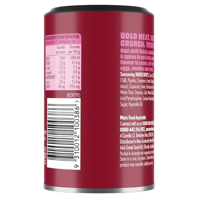 [Expiry Date: 19/09/2027] Masterfoods Spicy Chilli Garlic Topper Seasoning Can 50g