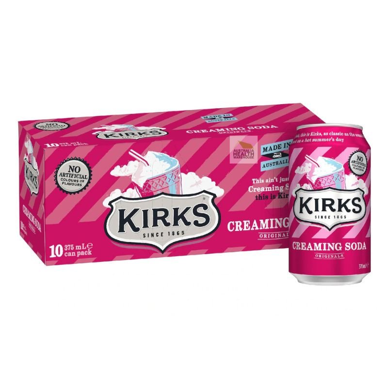 [Expiry: 05/01/2027] Kirks Creaming Soda Soft Drink Cans - 10 x 375mL