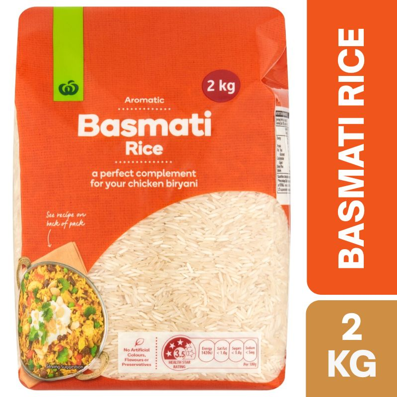 [Expiry Date: 06/2027] Woolworths Basmati Rice 2kg