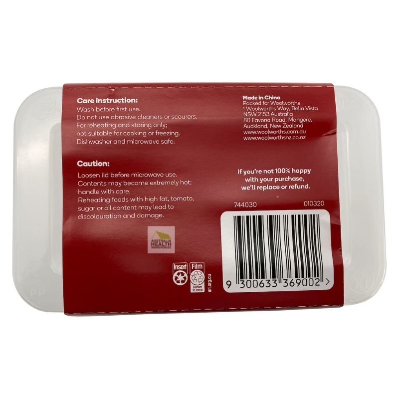 Woolworths Essentials Food Containers 1 Litre 4 pack