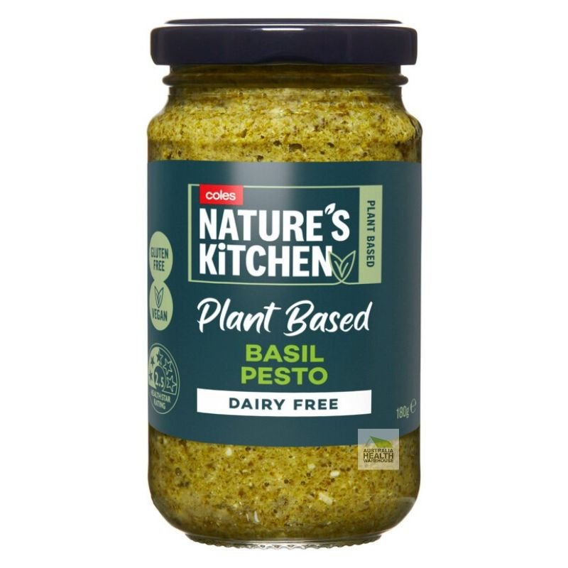 [Expiry Date: 05/07/2027] Coles Nature's Kitchen Plant Based Basil Pesto 180g