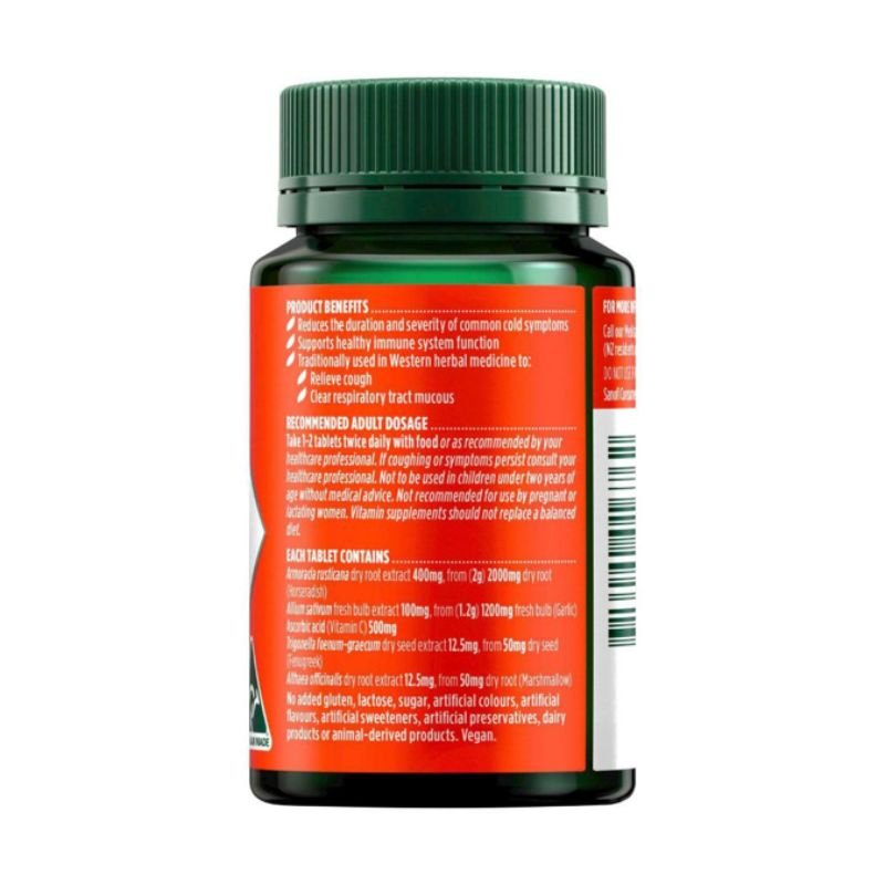 [Expiry Date: 01/2029] Nature's Own Triple Strength Garlic + C, Horseradish 60 Tablets