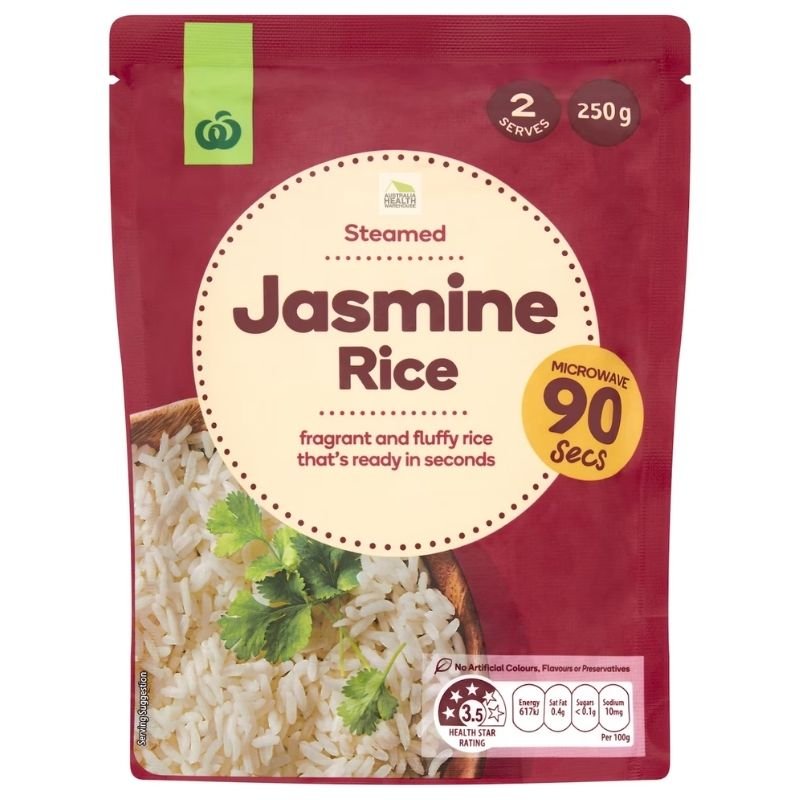 [Expiry Date: 04/09/2026] Woolworths Microwave Jasmine Rice 250g