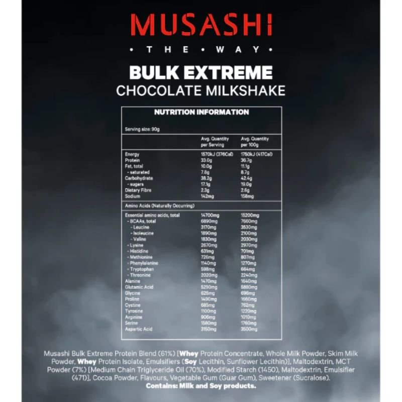 [Expiry: 12/2026] Musashi Bulk Extreme Chocolate 2kg
