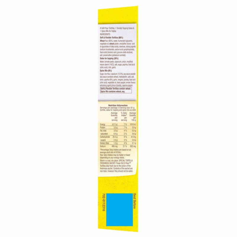 [Expiry Date: 15/03/2027] Old El Paso Fajita Dinner Kit Mexican Style 485g