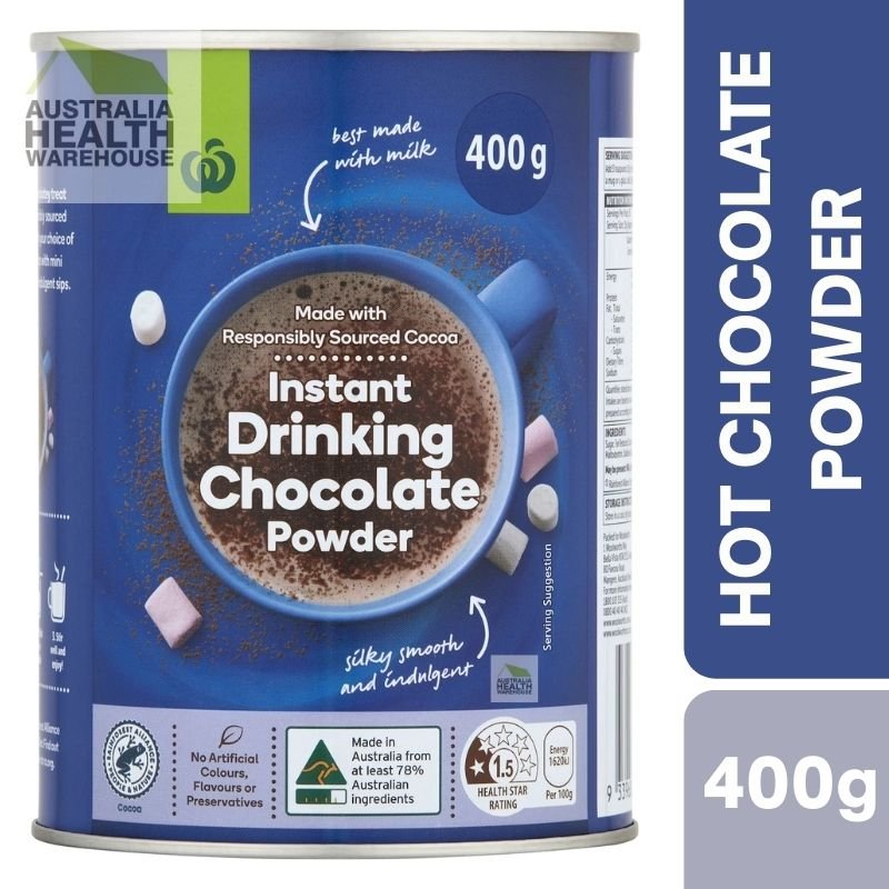 [CLEARANCE Expiry Date: 31/07/2026] Woolworths Instant Chocolate Powdered Drink 400g