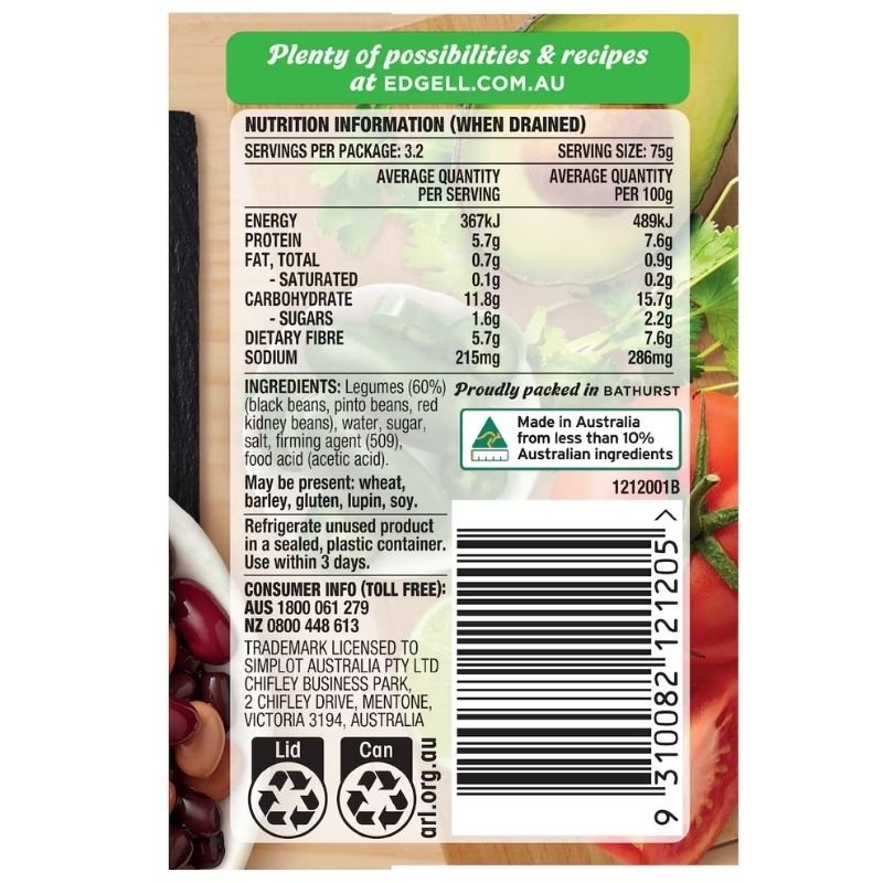 [Expiry Date: 01/12/2028] Edgell Mexican Bean Mix 400g