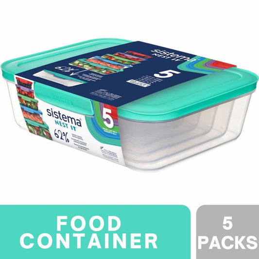 Sistema Nest It Nested Food Storage Containers 5 pack