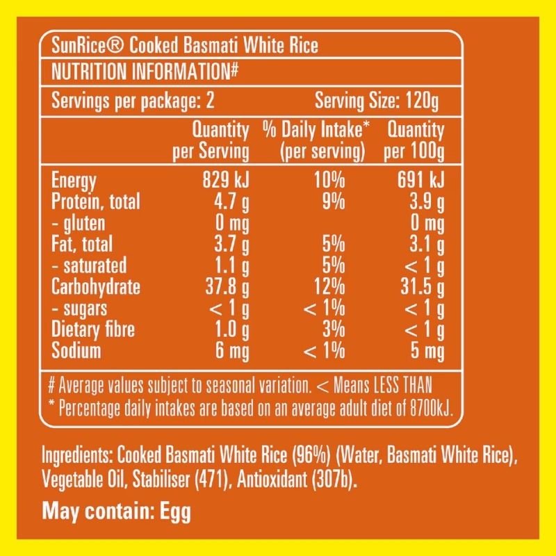 [Expiry Date: 20/03/2027] Sunrice Microwave Basmati Rice Cup 120g x 2 Pack
