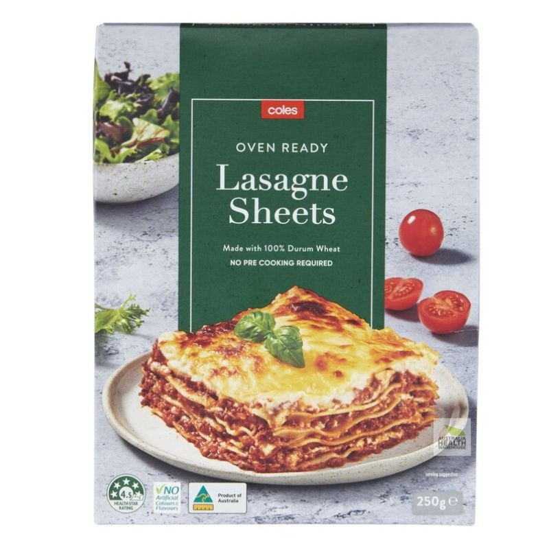 [Expiry: 02/11/2027] Coles Pasta Lasagne Sheets 250g