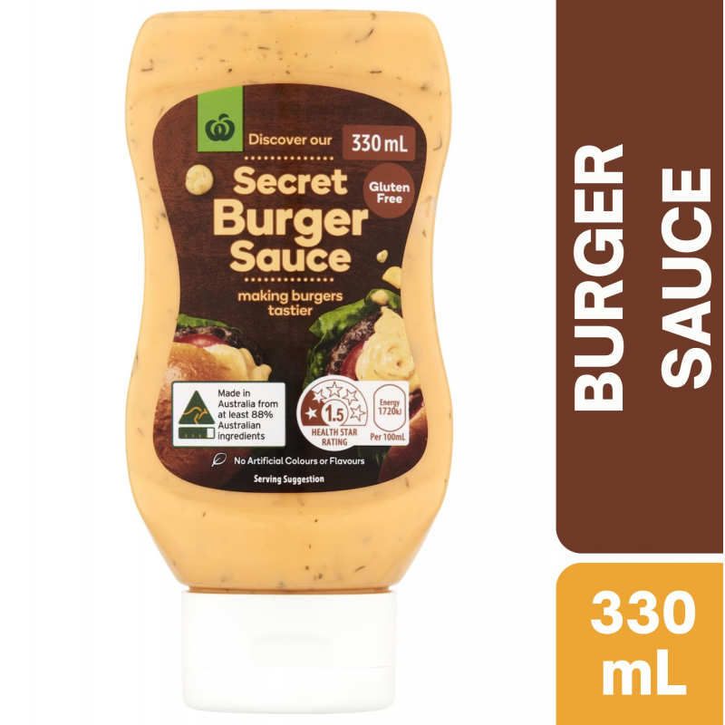 [Expiry Date: 21/01/2027] Woolworths Secret Burger Sauce 330mL