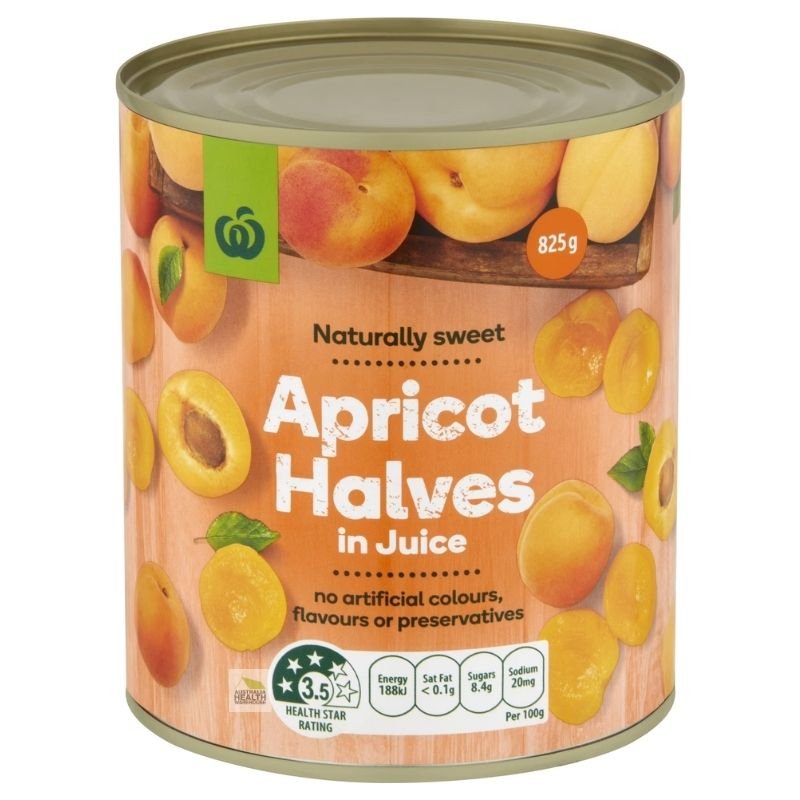 Woolworths Apricots Halves In Juice 825g