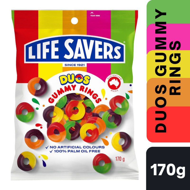 [Expiry Date: 10/11/2026] Life Savers Duos Gummy Rings 170g