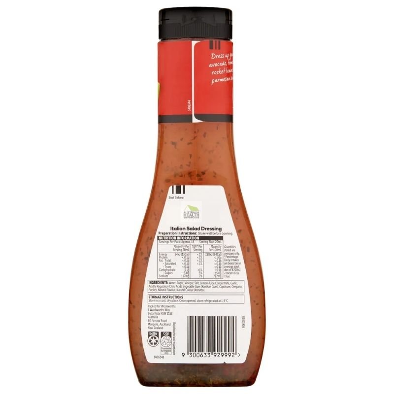 [Expiry: 01/12/2026] Woolworths Italian Dressing 300mL