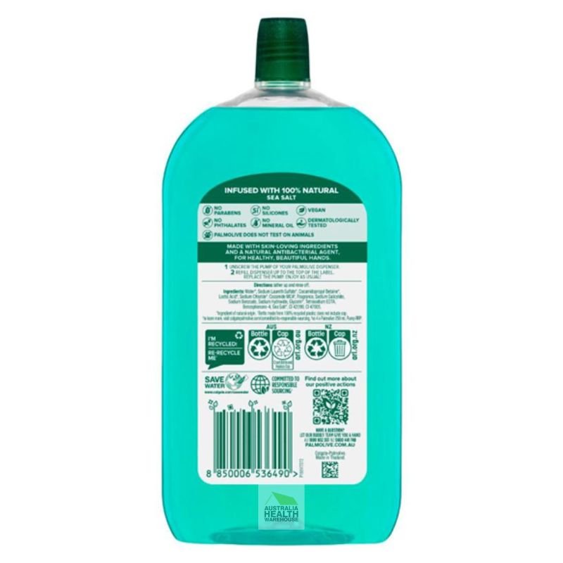 Palmolive Antibacterial Sea Minerals Hand Wash Soap Refill 1 Litre